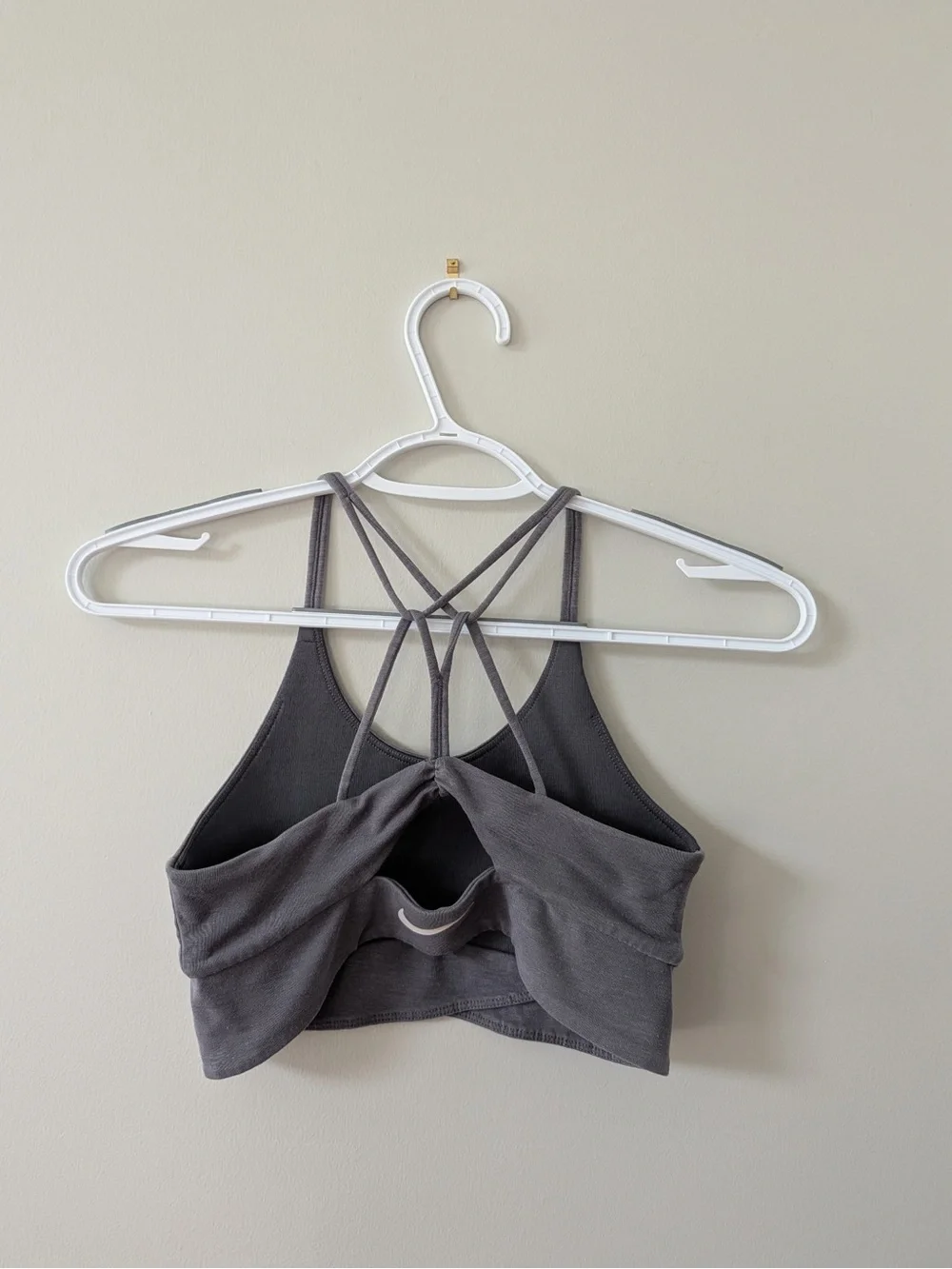 Nike Charcoal Gray Strappy Sports Bralette